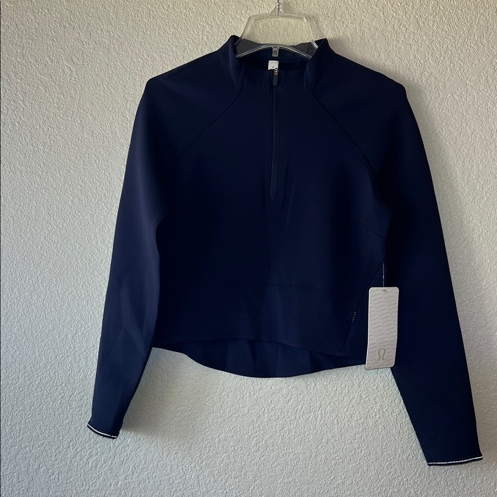 Lululemon Kicking Asphalt 1/2 zip pullover midnight navy size 6 NWT